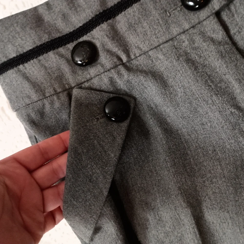 Anthropologie Gray Wide Leg Pants - Picture 5 of 9